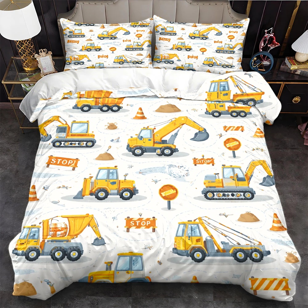 Duvet Cover Sets With Zipper - Set Sprei Tiga Potong Bertema Kendaraan