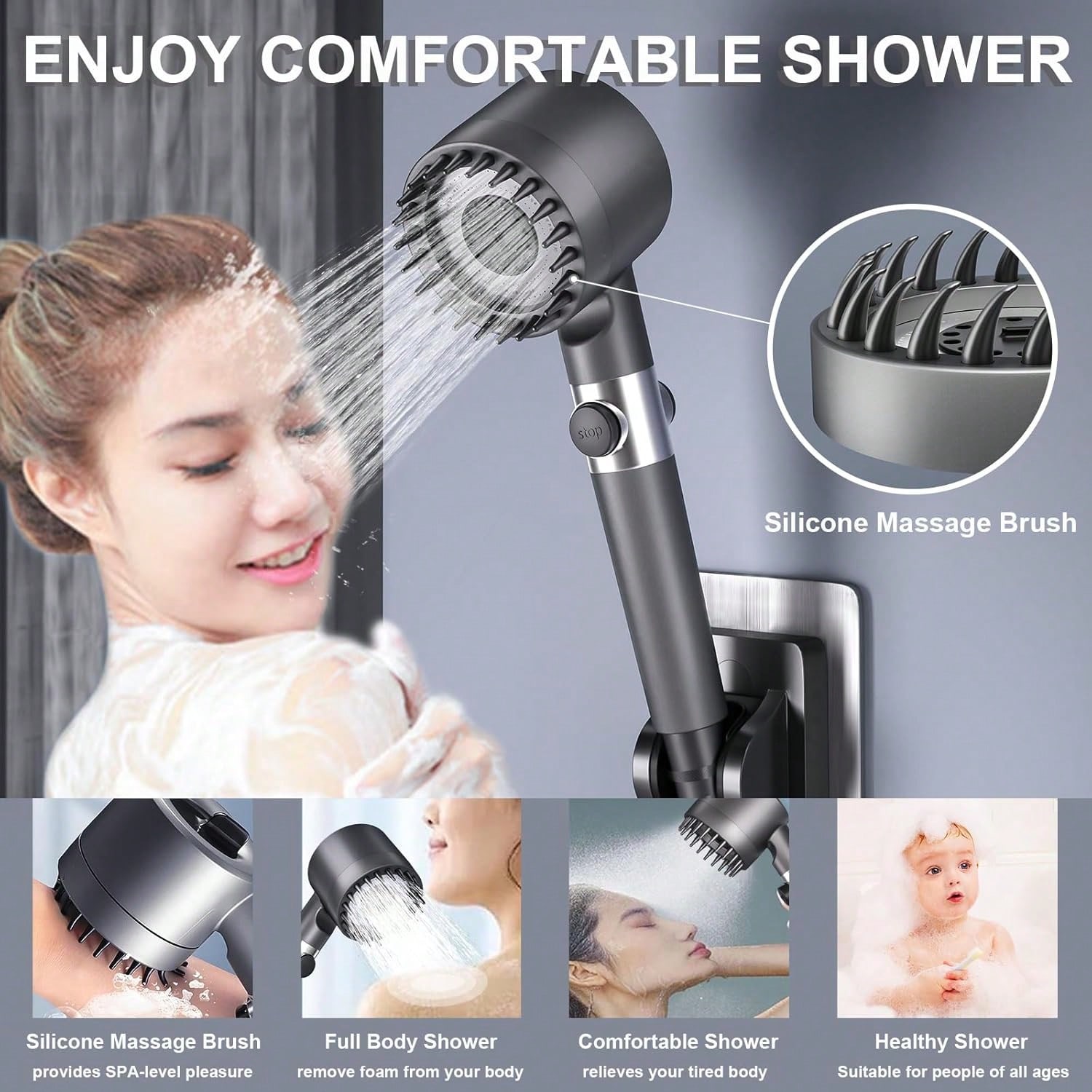 Kepala Shower Genggam Bertekan - High Pressure Shower Head Handheld ulasan dan harga