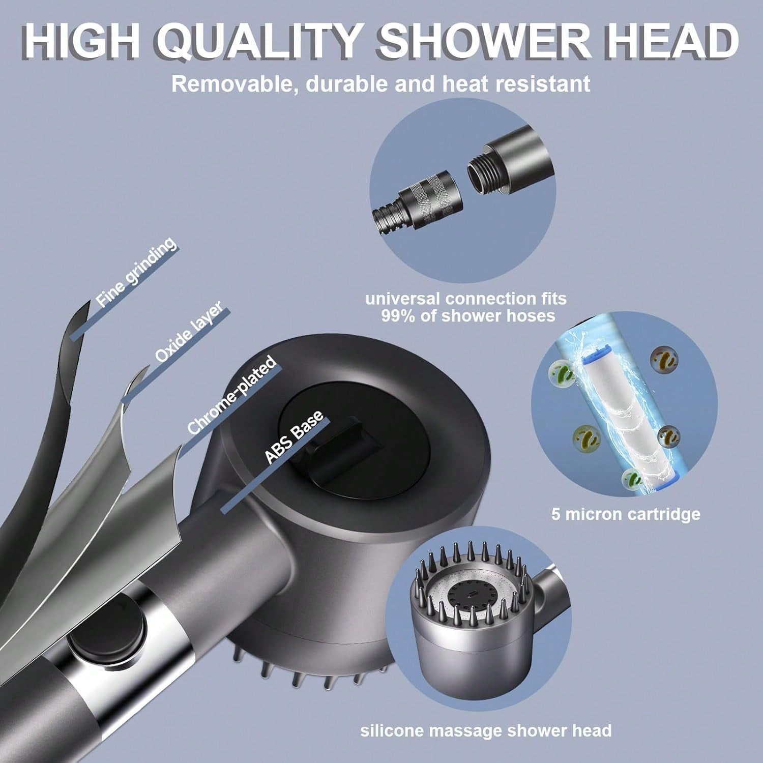 Kepala Shower Genggam Bertekan - High Pressure Shower Head Handheld ulasan dan harga