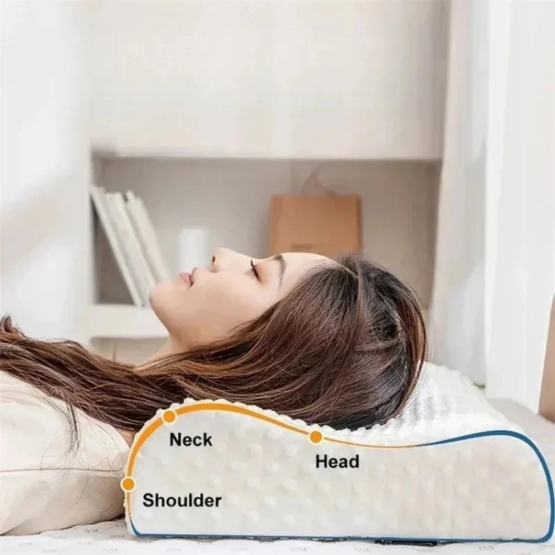 Bantal Penyangga Leher Ergonom - Memory Foam Orthopedic Pillow Neck Pain ulasan dan harga