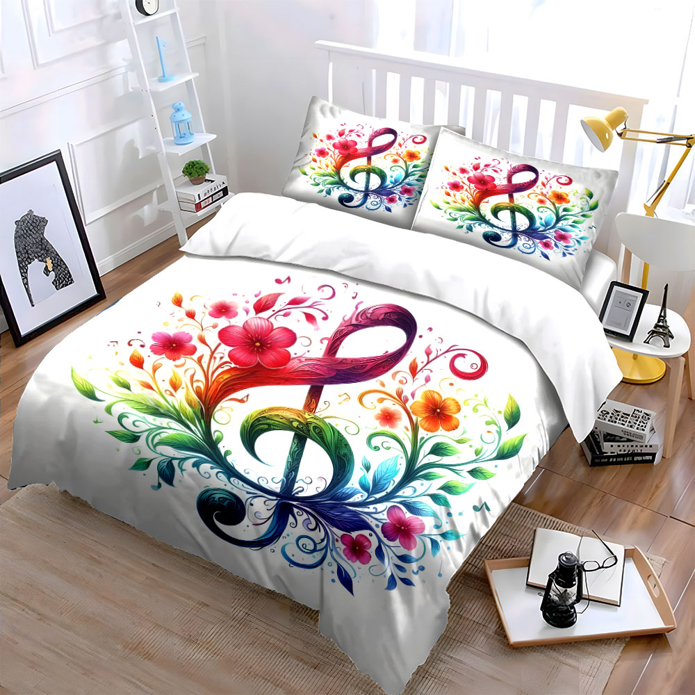 Set Sprei Motif Bunga Berwarna - Duvet Cover Sets With Zipper ulasan dan harga