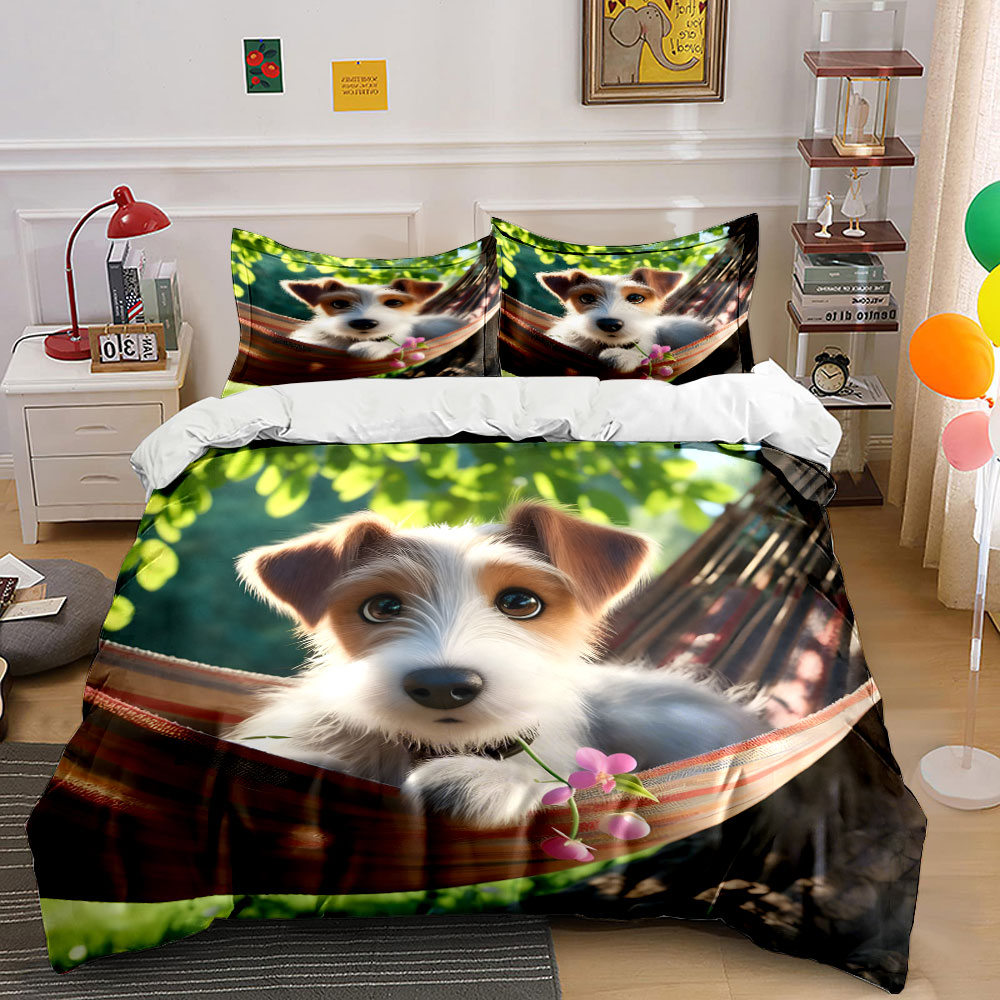Set Penutup Selimut Pola Anjin - Duvet Cover Sets With Zipper ulasan dan harga