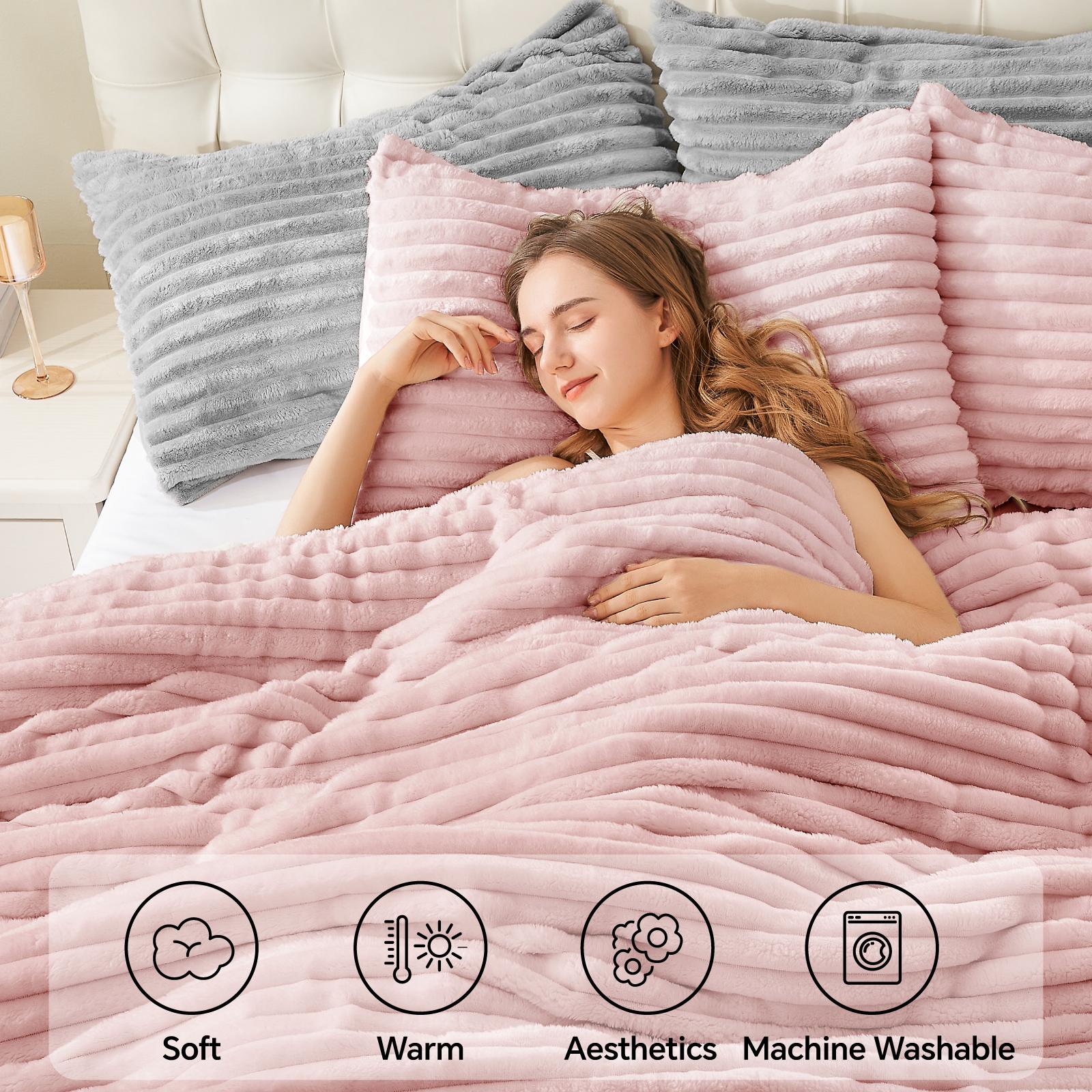 Set Selimut Bulu Halus yang Sa - Fluffy Fleece Comforter King Size ulasan dan harga