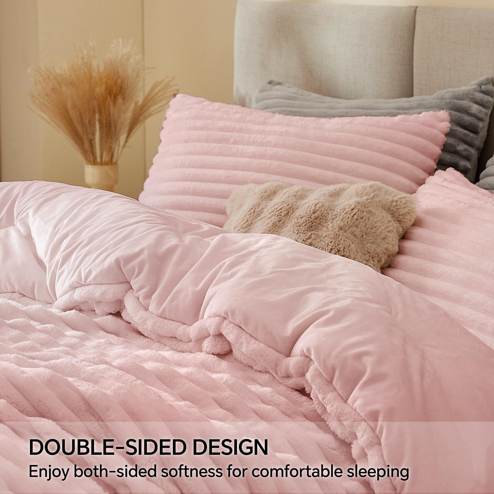 Set Selimut Bulu Halus yang Sa - Fluffy Fleece Comforter King Size ulasan dan harga