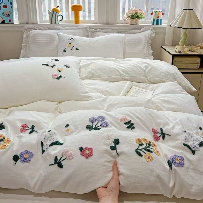 Sarung Selimut Bordir Motif Bu - Aesthetic Floral Duvet Cover ulasan dan harga