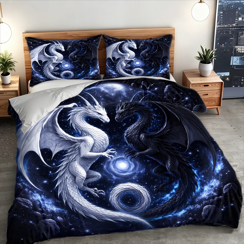 Set Sprei Motif Naga Bertabur  - Duvet Cover Sets With Zipper ulasan dan harga
