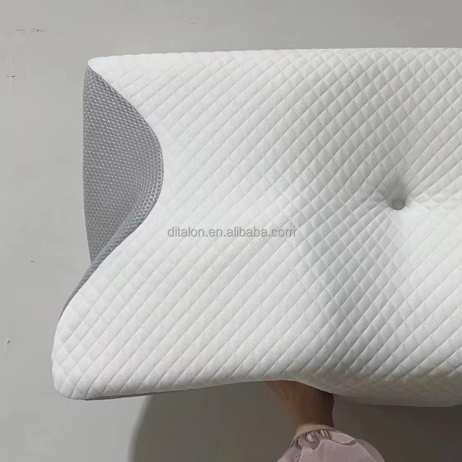 Bantal Leher Ergonomis Berbaha - Memory Foam Orthopedic Pillow Neck Pain ulasan dan harga