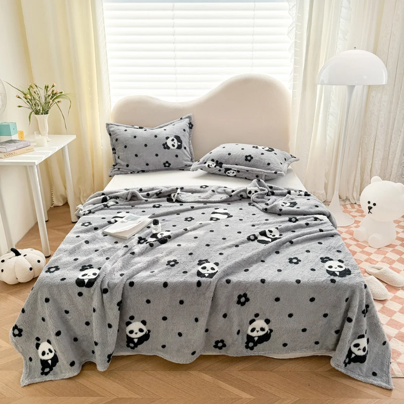 Selimut Bulu Lembut Berpola Pa - Fluffy Fleece Comforter King Size ulasan dan harga