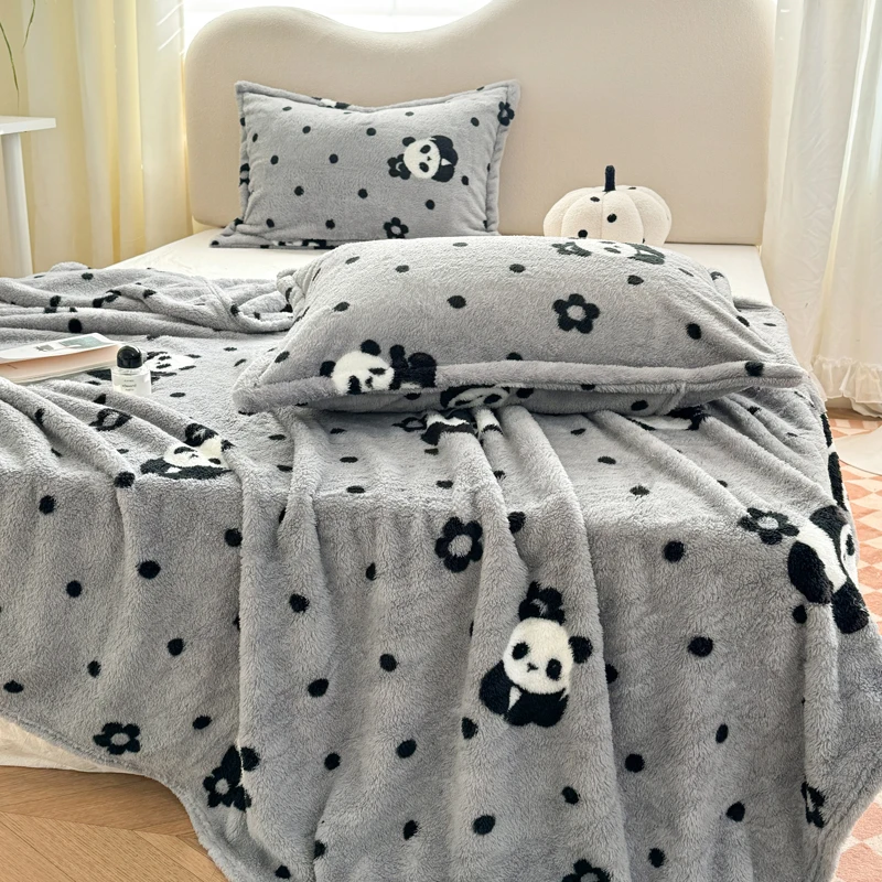 Selimut Bulu Lembut Berpola Pa - Fluffy Fleece Comforter King Size ulasan dan harga